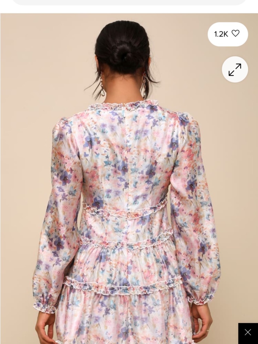 Exquisitely Adorable Multi Floral Tiered Ruffled - Picture 2 of 7